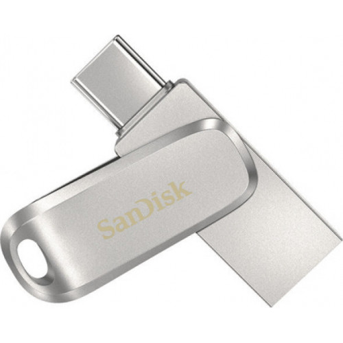 Sandisk Ultra Dual Drive Luxe 128GB USB 3.1 Stick με σύνδεση USB-C Ασημί