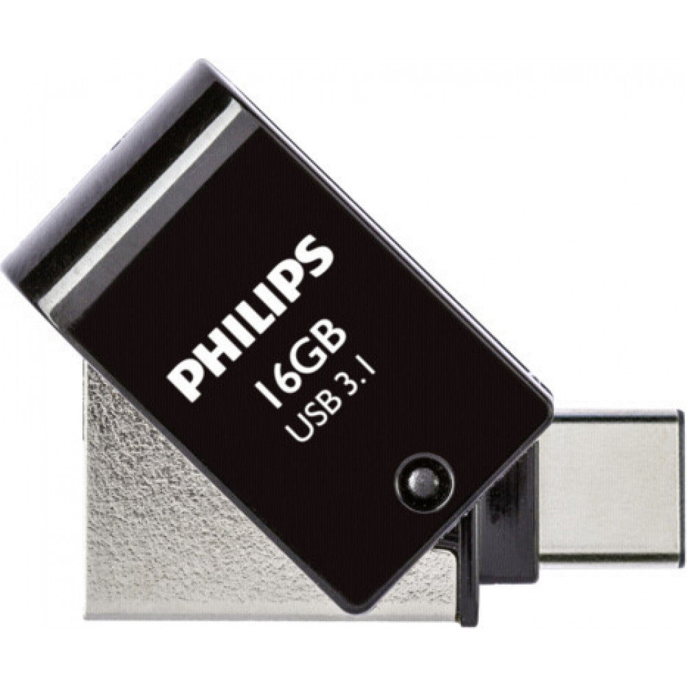 Philips 2 in 1 Black    16GB OTG USB C + USB 3.1