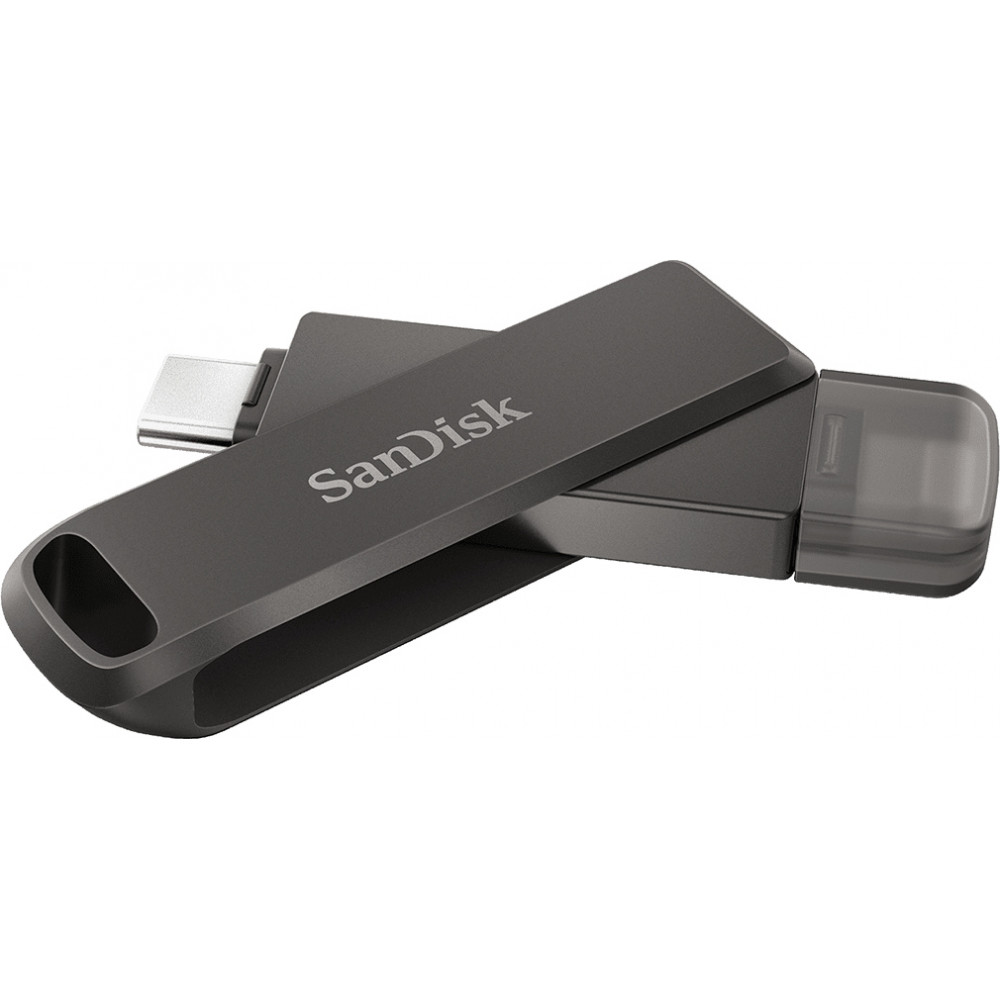 Sandisk iXpand Luxe 128GB USB 3.1 Stick με σύνδεση Lightning & USB-C Μαύρο Εκθεσιακό