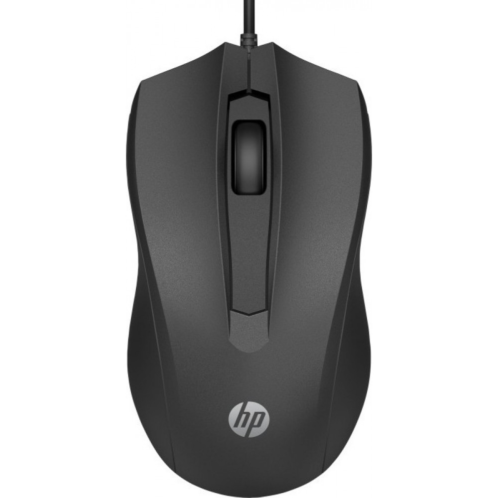 HP 100 Ενσύρματο Ποντίκι Optical Μαύρο