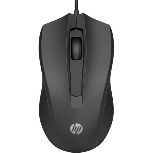 HP 100 Ενσύρματο Ποντίκι Optical Μαύρο