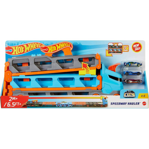 Mattel Hot Wheels City: Speedway Hauler (GVG37) 87mm x 460mm x 208 mm (LxWxH)