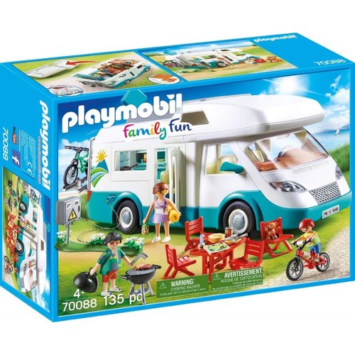 Playmobil Family Fun Αυτοκινούμενο Οικογενειακό Τροχόσπιτο για 4 ετών (70088)