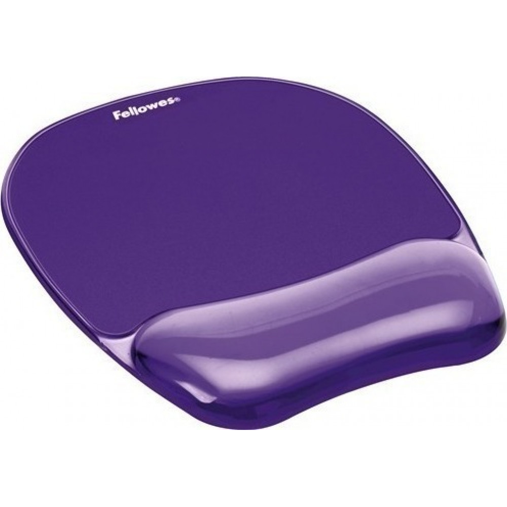 Fellowes Crystal Gel Mouse Gel Wrist Support purple
