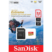 Sandisk Extreme Action microSDHC 32GB Class 10 U3 V30 A1 UHS-I με αντάπτορα