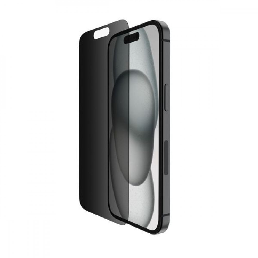 Belkin ScreenForce Pro - Bildschirmschutz για Handy - 2.5D - Glas - mit Sichtschutzfilter - Glas - για Apple iPhone 14 Pro, 15 (OVA147ZZ)