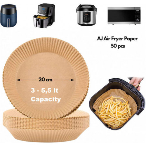 Aj Αντικολλητικό Χαρτί για Air Fryer 20x20cm 50τμχ