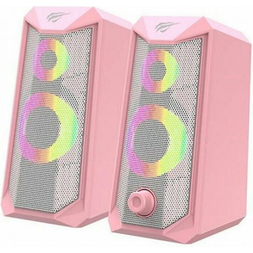 HAVIT SK202 ΗΧΕΙΑ 2.0, USB 2.0, ΜΕ LED, ΡΟΖ