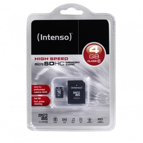 Intenso microSDHC 4GB Class 10 with Adapter