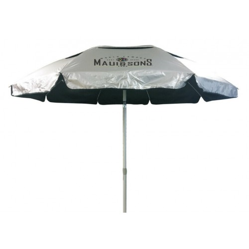 Maui & Sons Σπαστή Ομπρέλα Θαλάσσης Αλουμινίου Διαμέτρου 2.2m με UV Προστασία και Αεραγωγό Μαύρη 1560