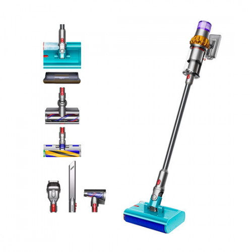 Dyson V15s Detect Submarine Επαναφορτιζόμενη Σκούπα 2 σε 1 Stick & Χειρός Yellow / Iron / Nickel