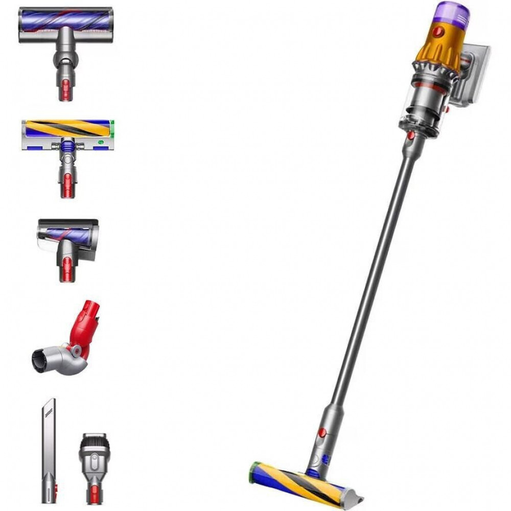 Dyson V12 Detect Slim Absolute (2023) Επαναφορτιζόμενη Σκούπα Stick 25.2V Yellow/Iron/Nickel