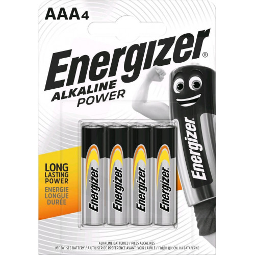 Energizer Battery Alkaline Power AAA Pack 4pieces