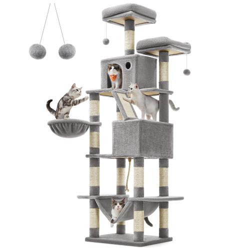 Feandrea Cat Tower XXl, Height 206 cm, up to 6 Cats (PCT190W01) (FEAPCT190W01)