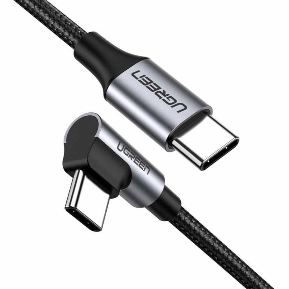 Ugreen Elbow cable USB-C to USB-C QC 3.0 PD 3A 60W 1m Black (50123B) (UGR50123B)