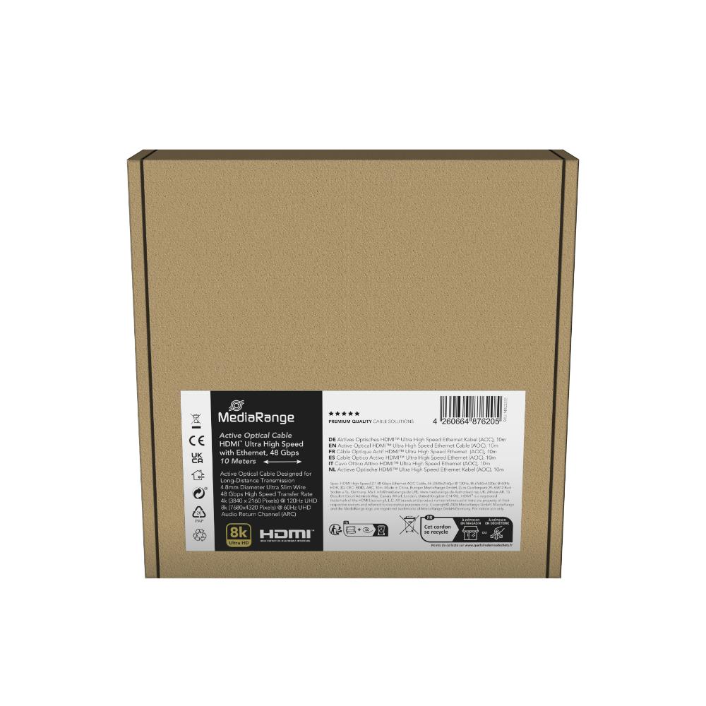 MediaRange HDMI Active Optical Cable 2.1 8K 10m (MRCS222)