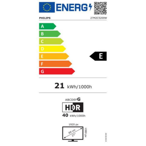 PHILIPS Evnia 27M2C5200W Fast VA Curved Gaming Monitor 27 (PHI27M2C5200W)