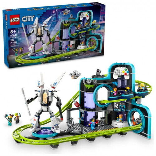 LEGO Roller Coaster with Robot Mech