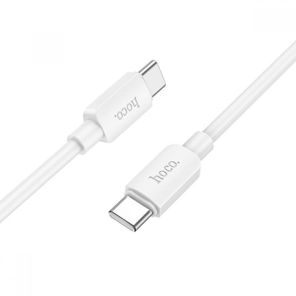 Hoco X96 USB 2.0 Cable USB-C male - USB-C 60W PD Λευκό 1m HOC-X96c-W