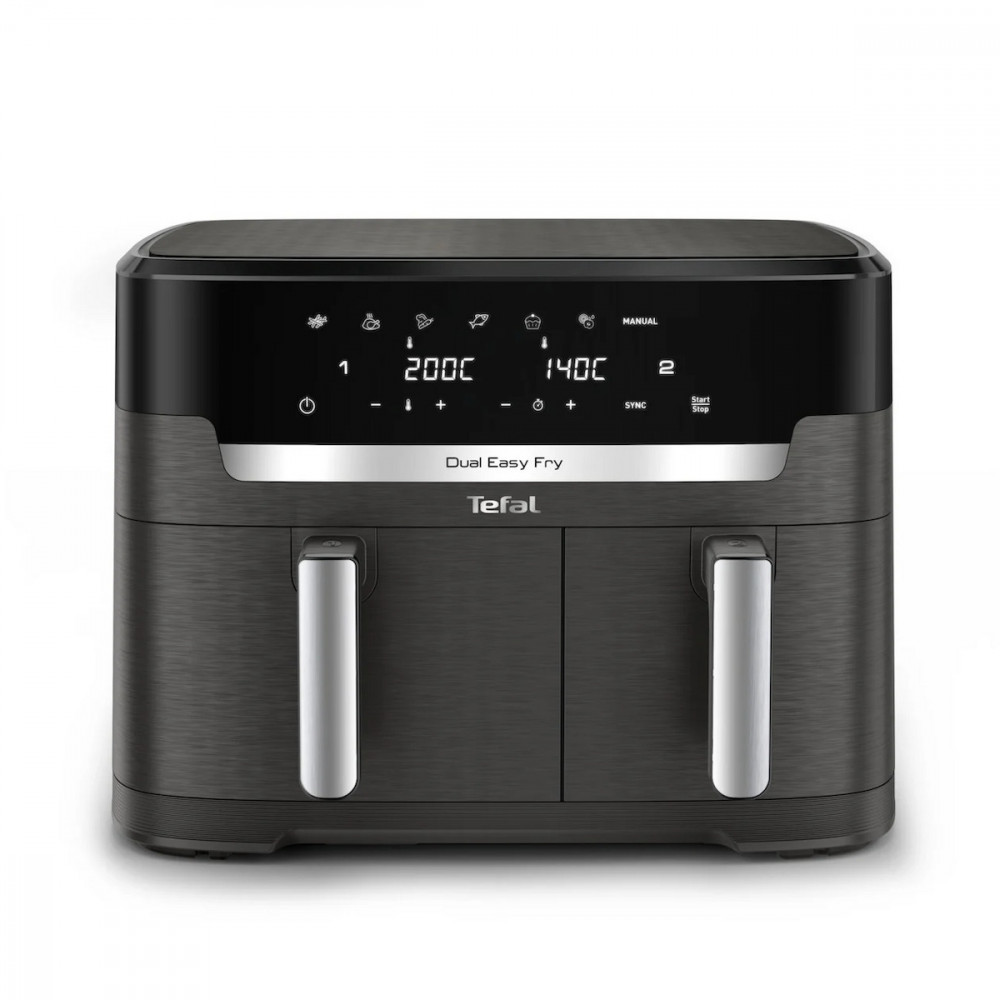 Easy Fry Air Fryer με Διπλό Αποσπώμενο Κάδο 11lt Γκρι