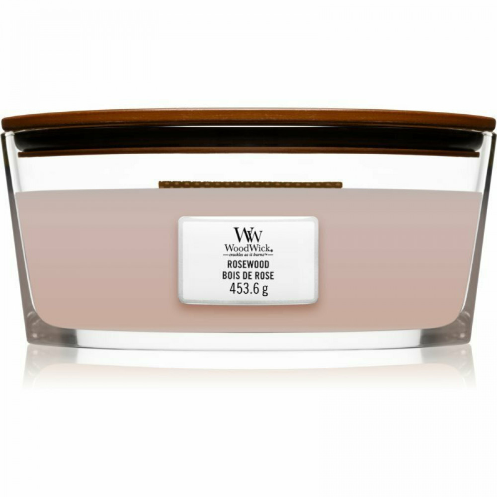 WoodWick Αρωματικό Κερί σε Βάζο με Άρωμα Rosewood 453.6gr