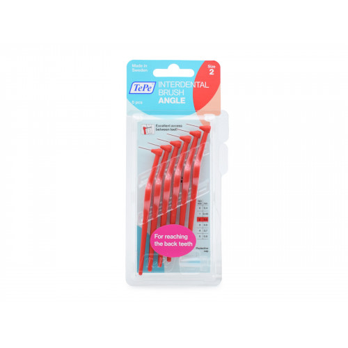 TePe Angle Μεσοδόντια Βουρτσάκια με Λαβή 0.5mm Κόκκινα 6τμχ