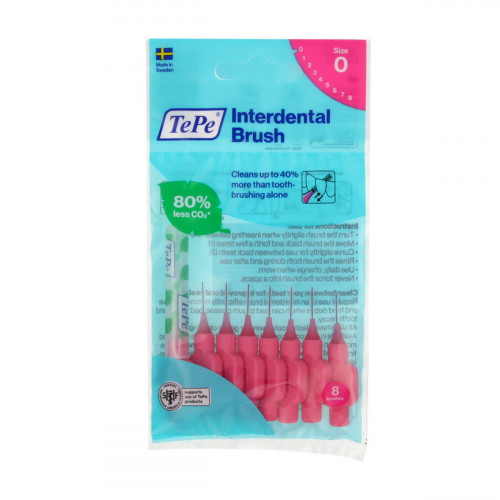 TePe Original Μεσοδόντια Βουρτσάκια 0.4mm Ροζ 8τμχ