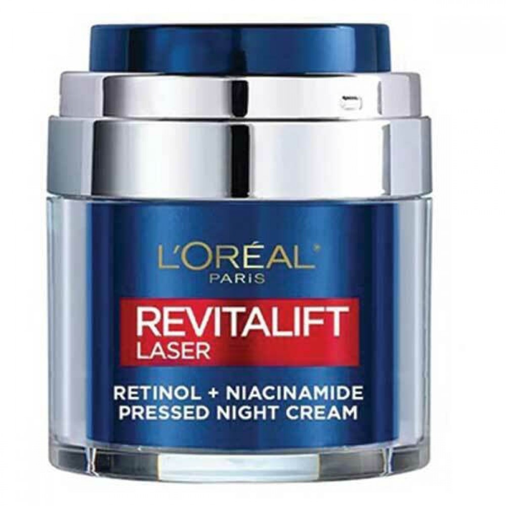 LOreal Paris Revitalift Laser Κρέμα Προσώπου Νυκτός για Ενυδάτωση, Αντιγήρανση & Λάμψη με Ρετινόλη & Νιασιναμίδη 50ml