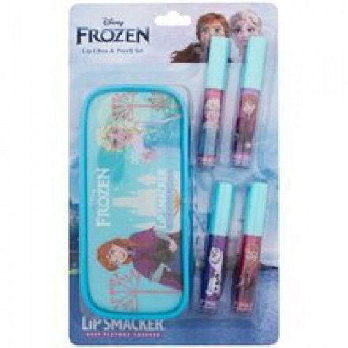 Disney Frozen Lip Gloss & Pouch Set-Lip Shine 4 x 6 ml + Cosmetic Bag