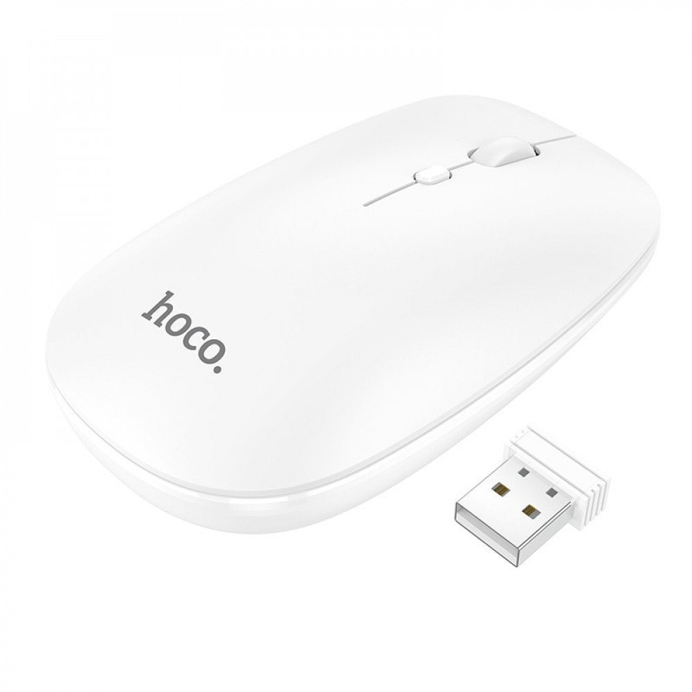 Hoco Bluetooth Ποντίκι GM15 Business Wireless Mouse με 3 Πλήκτρα Λευκό