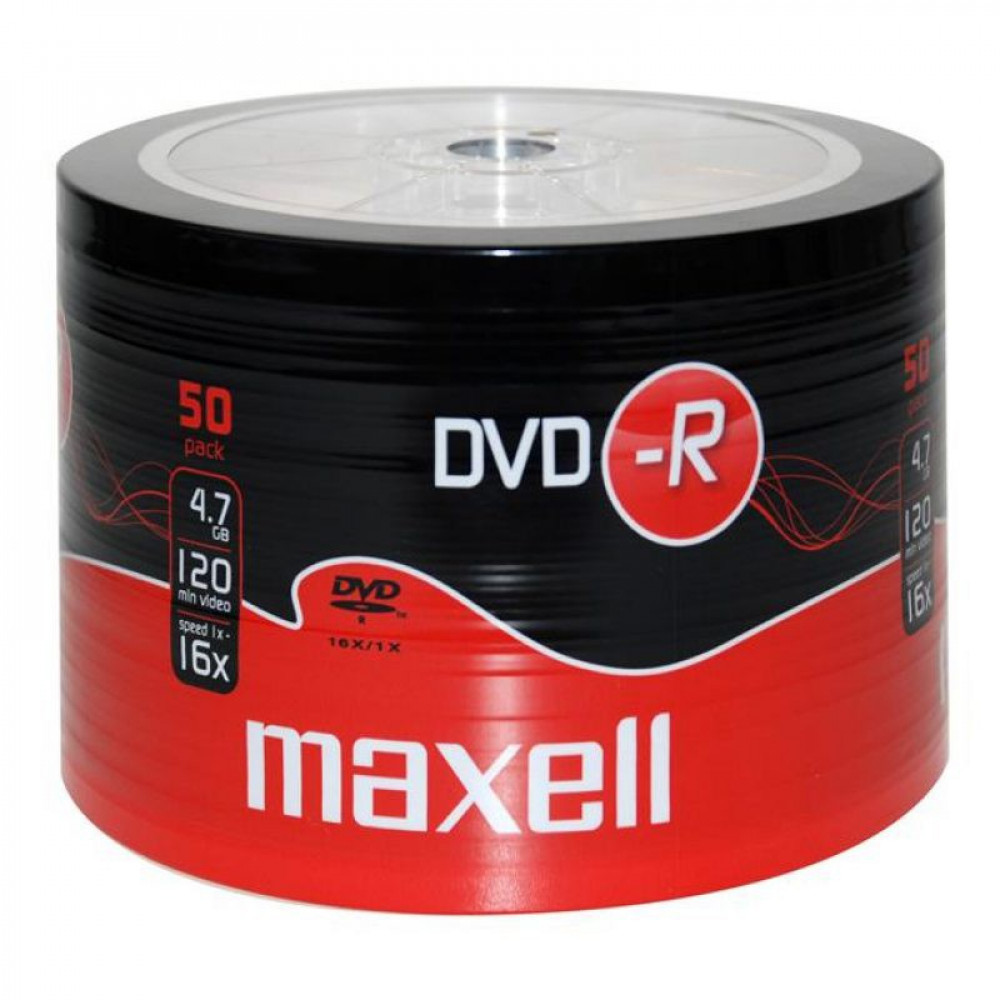 Maxell Εγγράψιμα DVD-R 16x 4.7GB Cake Box 50τμχ
