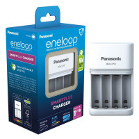 Panasonic Eneloop Smart & Quick BQ-CC55 Φορτιστής 4 Μπαταριών Ni-MH Μεγέθους AA/AAA σε Λευκό χρώμα