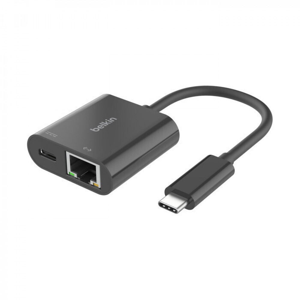 Belkin Connect USB-C Ethernet Adapter 100W PD schw. INC019btBK