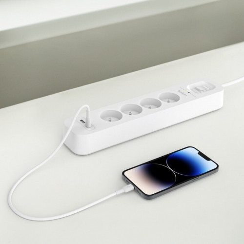 Belkin Steckdosenleiste 4-fach + USB-A+C,525J,18W,2m SRB001vf2MV2