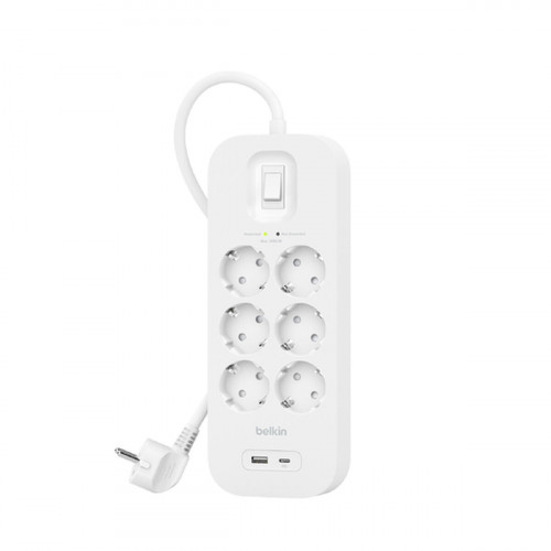 Belkin Steckdosenleiste 6-fach + USB-A+C,650J,18W,2m SRB002vf2MV2