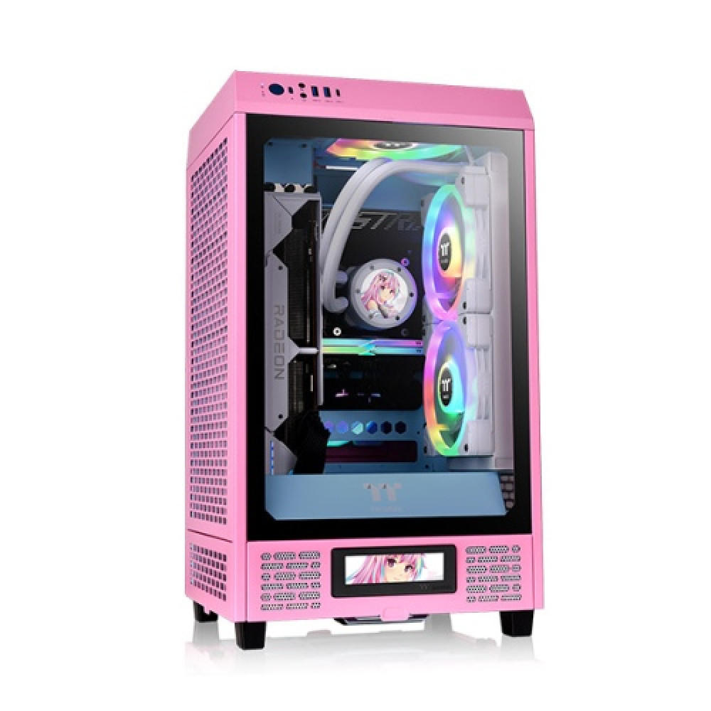 Thermaltake The Tower 200 Mini Chassis Gaming Mini Tower Κουτί Υπολογιστή με Πλαϊνό Παράθυρο Bubble Pink