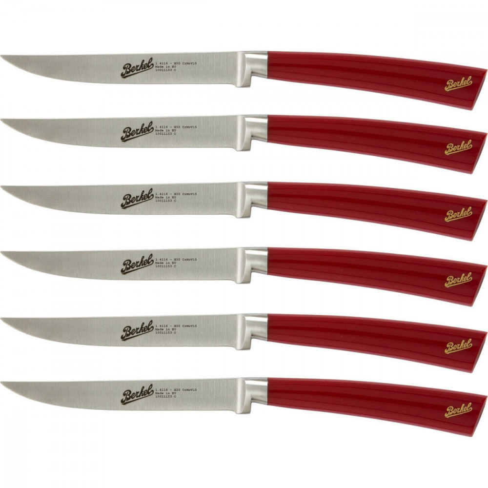 Berkel Elegance Glossy red Steak Set 6-tlg.