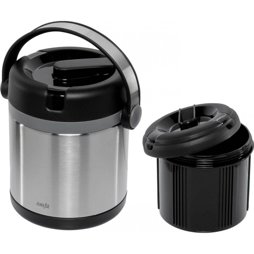 Emsa Mobility thermal container stainl. 1,2l black / anthracite