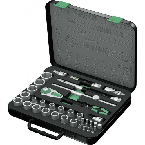 WERA 8100 SC 2 Zyklop Speed Ratchet set 1/2 drive metric