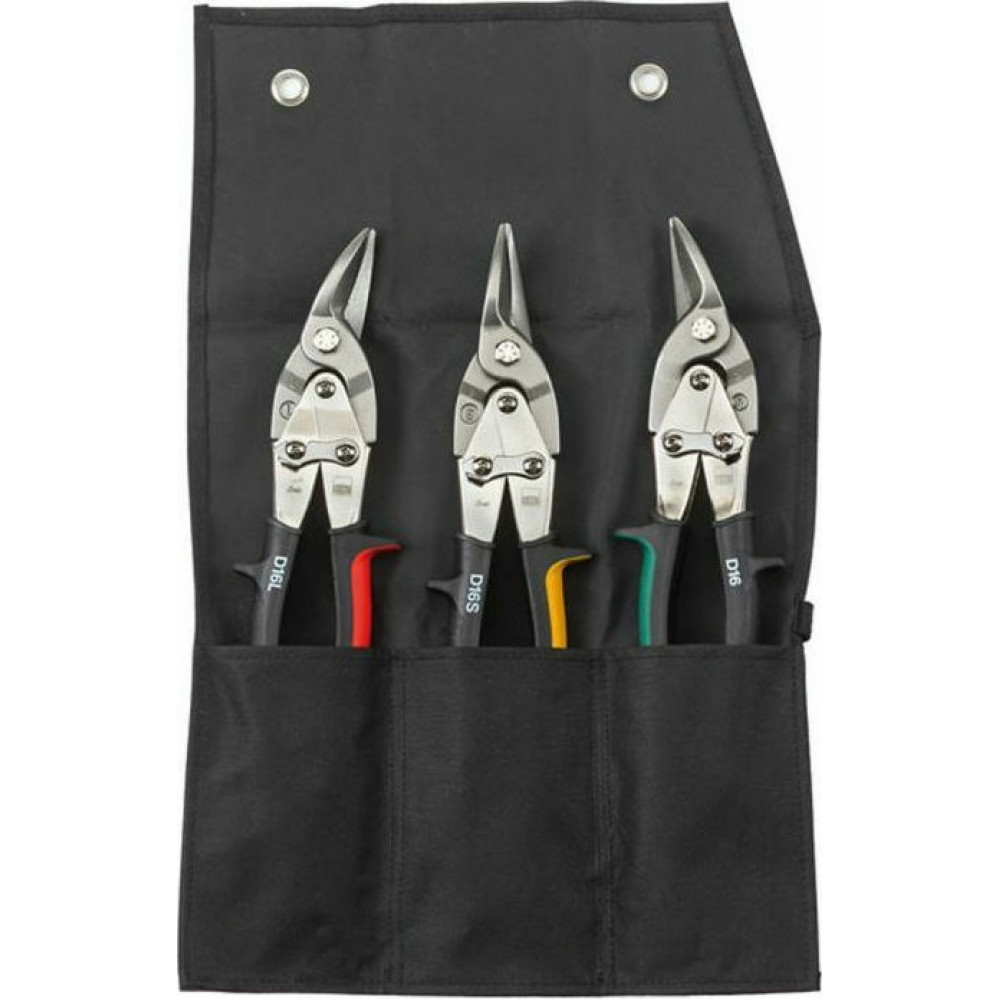 BESSEY Set of aviation snips with snips pouch DSET16