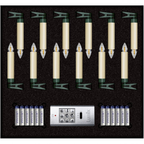 Krinner Lumix Superlight Flame Mini Ivory 12 pcs. Set