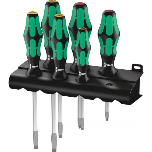 Wera 334 SK/6 Rack Screwdriver Set Kraftform Plus Lasertip