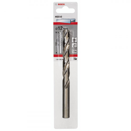 Bosch 1 Metal Drill Bits HSS-G 12,0x101x151mm