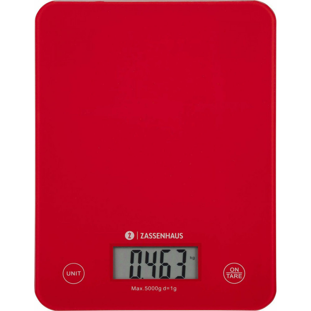 Zassenhaus Kitchen Scale Digital Scale Balance Cool red