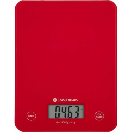 Zassenhaus Kitchen Scale Digital Scale Balance Cool red