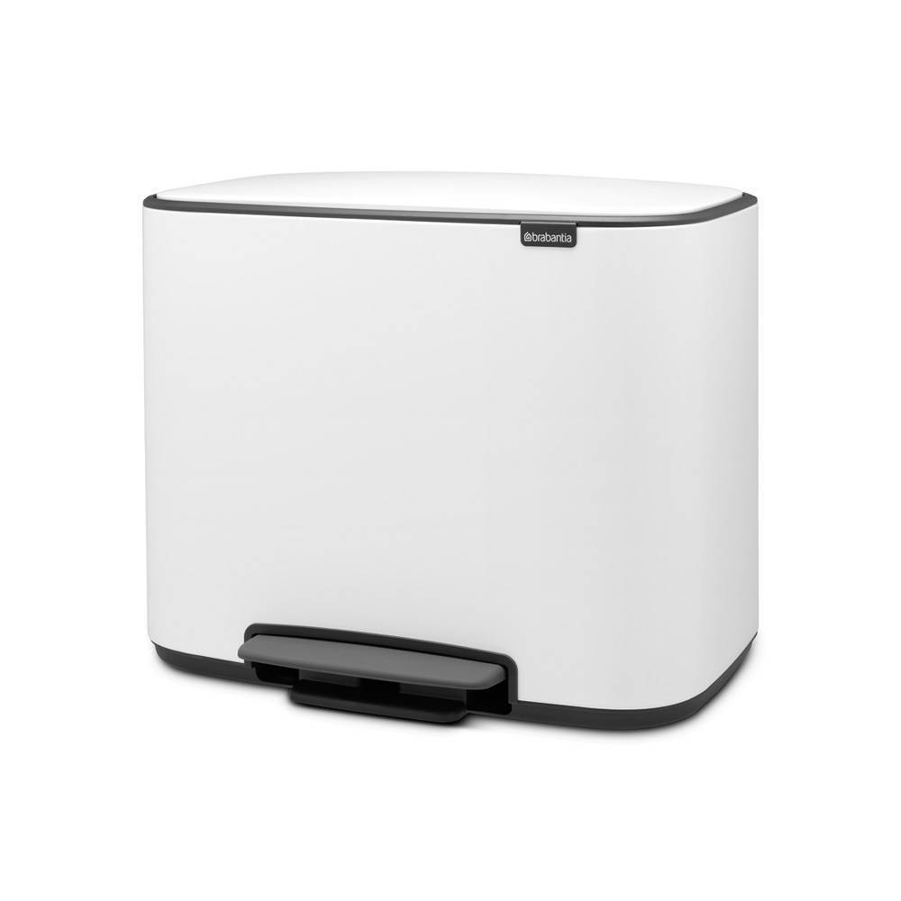 Brabantia Bo Pedal Bin white, 3 x 11 L