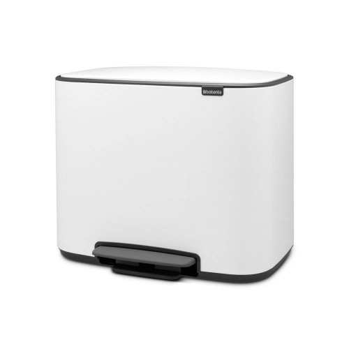 Brabantia Bo Pedal Bin white, 3 x 11 L