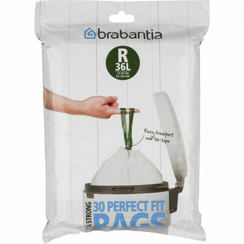 Brabantia PerfectFit Bin Liner Type R, 36 L, 40 Bags