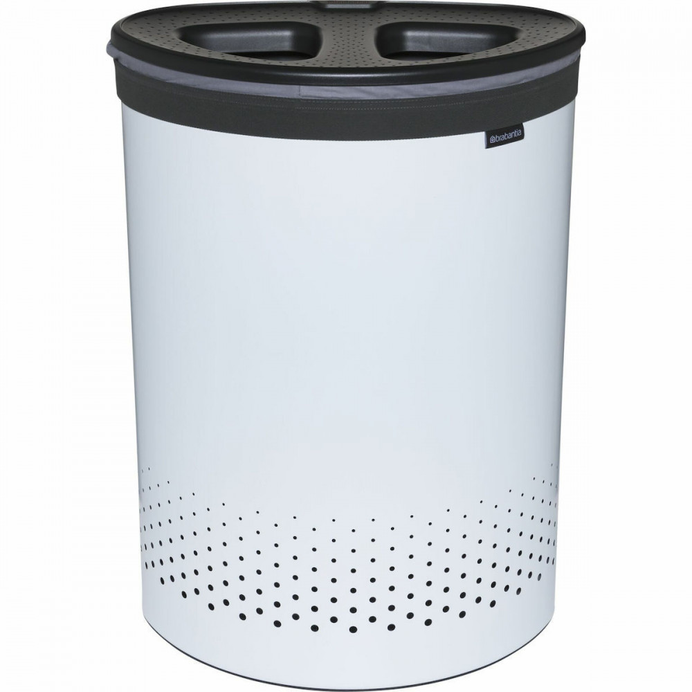 Brabantia Laundry Bin, 35 L dark grey / white