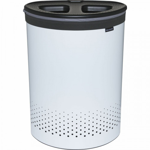 Brabantia Laundry Bin, 35 L dark grey / white